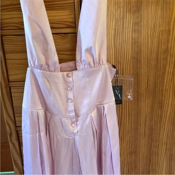 Vanessa Mooney Pink Satin Romper - Picture 7 of 9
